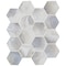 Ackland Elyra Perla Hexagon 11 in. x 12 in. Glossy Glass Mosaic Wall Tile, 15PK AKM-G-ELPE3X3HX-CA - alternate 2